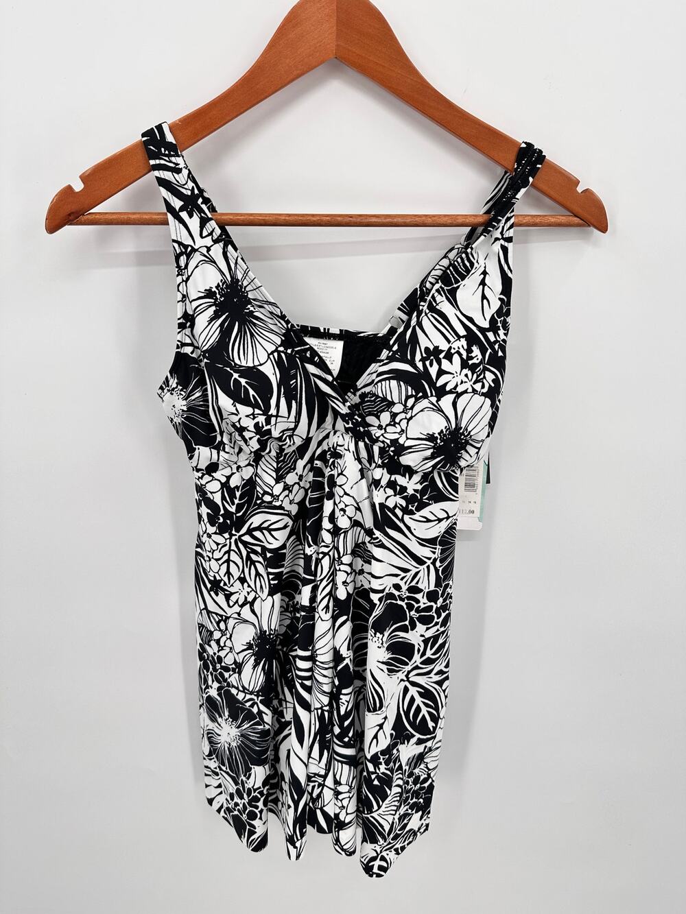 Swim Solutions NWT Flyaway Swim Dress in Black & White Print  // 8 - Picture 1 of 11